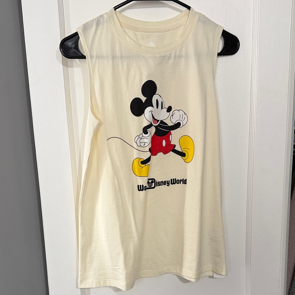 Disney Cream Tank Top with Mickey Mouse Design